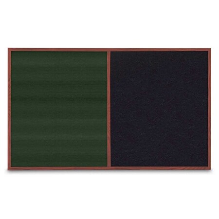 United Visual Products Enclosed Corkboard, 3 Door, 96"x48", 4" Fra UV3406-BRONZE-COBACC